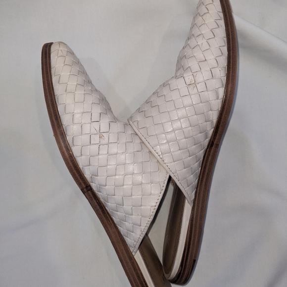 Marc Fischer ML Garren White Leather Mules Size 6 - Picture 9 of 10